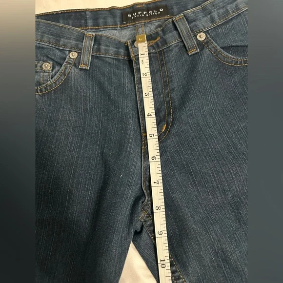 Vintage 90s / Y2K Buffalo David Bitton Dark Blue Boot Cut Jeans Size 27 - Picture 7 of 8